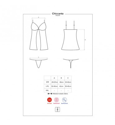 Chiccanta Babydoll y Tanga Negro