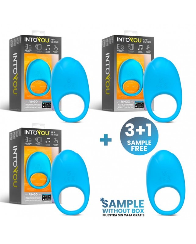 Pack 3 Muestra Ringo Anillo Vibrador con APP Azul