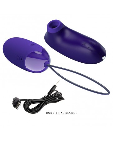 Succionador de Clitoris y Huevo Vibrador