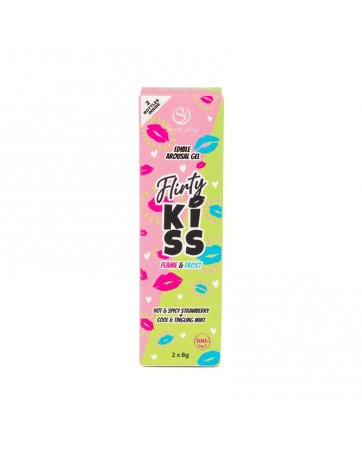Flirty Kiss Geles para Sexo Oral Fresa y Menta 2x8gr