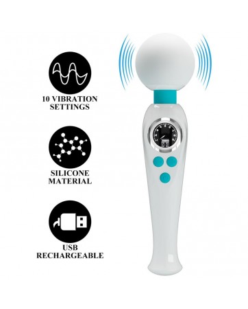 Skyler Masajeador con Pantalla Digital Blanco