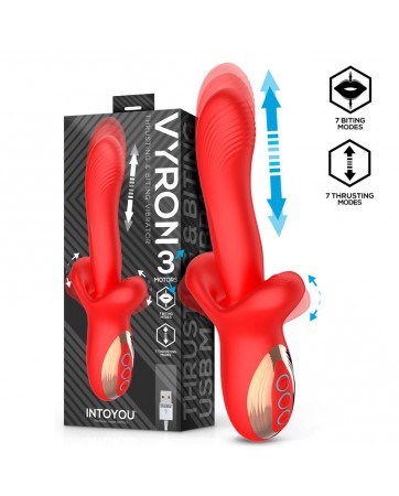 Vyron Vibrador con Thrusting y Biting Mordisqueo