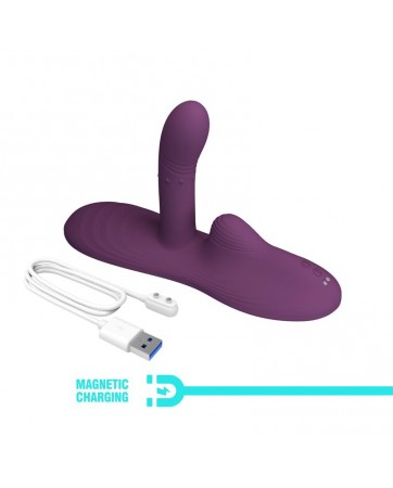 Luka Asiento con Vibrador con Finger Efecto Calor y Bolas Rotadoras