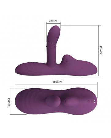 Luka Asiento con Vibrador con Finger Efecto Calor y Bolas Rotadoras