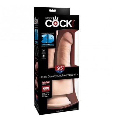 Dildo Doble Penetracion Triple Densidad Plus 95 Natural