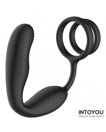 Bruce Masajeador Prostatico 360º y Doble Anillo con Vibracion