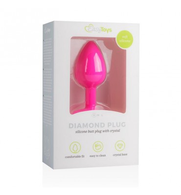 Plug Anal con Diamante Pequeno Rosa