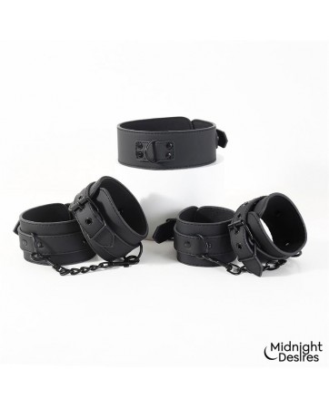 Set de Restricciones con Esposas y Collar con Correa