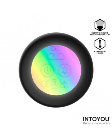 Krax Plug Anal con Vibracion Thrusting y Luz Led con Control Remoto