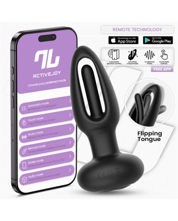 Zack Plug Anal con Flipping Tongue y Vibracion con App