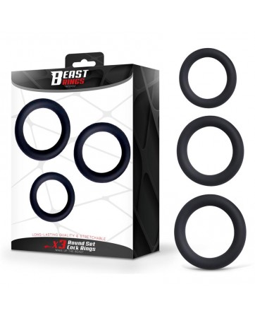Set de 3 Anillos para el Pene Silicona S M y L