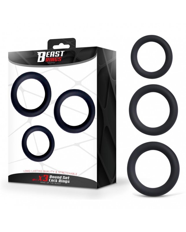 Set de 3 Anillos para el Pene Silicona S M y L