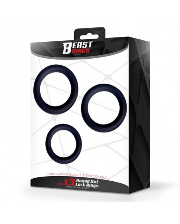 Set de 3 Anillos para el Pene Silicona S M y L