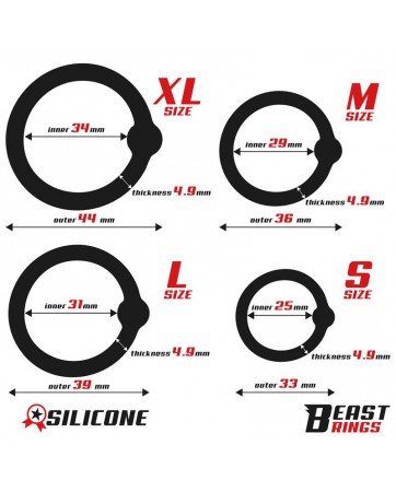 Set de 4 Anillos para el Pene Silicona