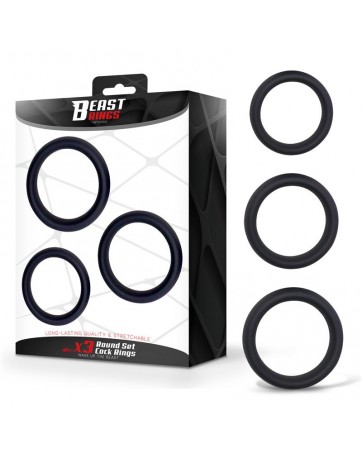 Set de 3 Anillos para el Pene Silicona S M y L