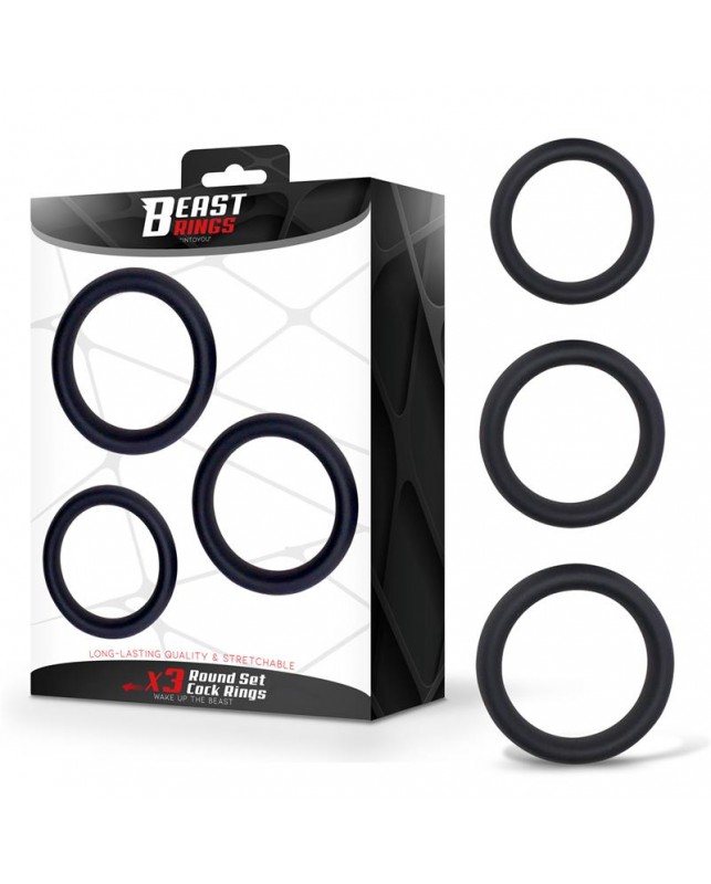 Set de 3 Anillos para el Pene Silicona S M y L