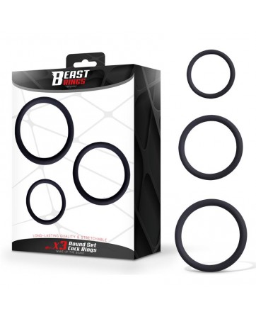 Set de 3 Anillos para el Pene Silicona S M y L