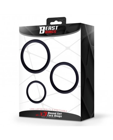 Set de 3 Anillos para el Pene Silicona S M y L