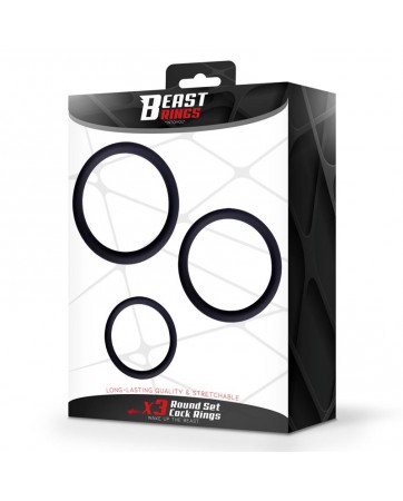 Set de 3 Anillos para el Pene Silicona S M y L