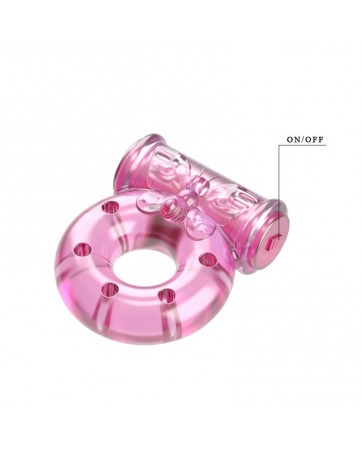 Baile Anillo Vibrador con Preservativo Color Rosa