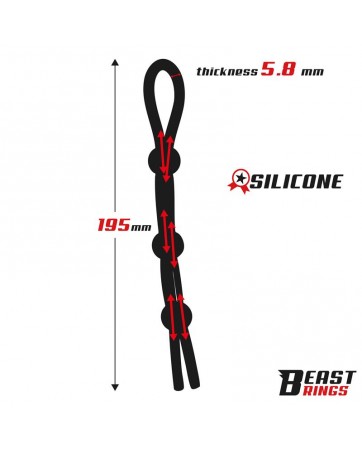 Lasso Anillo para el Pene Silicona Ajustable