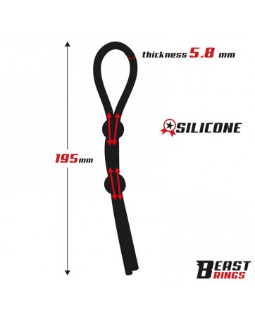 Lasso Anillo para el Pene Silicona Ajustable
