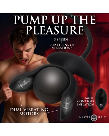 Dark Pearl Plug Anal con Inflado y Vibracion con Control Remoto