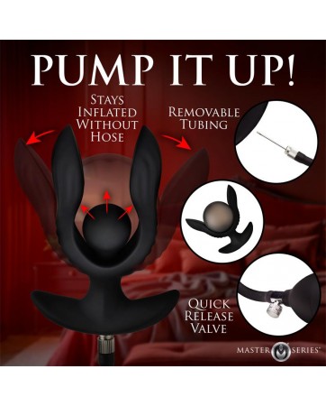 Dark Pearl Plug Anal con Inflado y Vibracion con Control Remoto