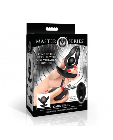 Dark Pearl Plug Anal con Inflado y Vibracion con Control Remoto