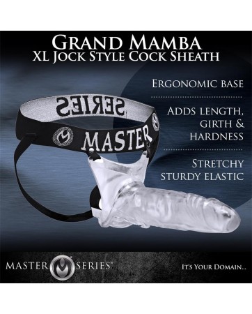 Grand Mamba XL Suspensorio con Dildo Hueco Transparente