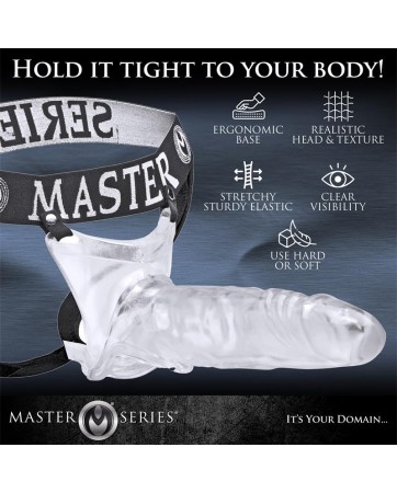 Grand Mamba XL Suspensorio con Dildo Hueco Transparente