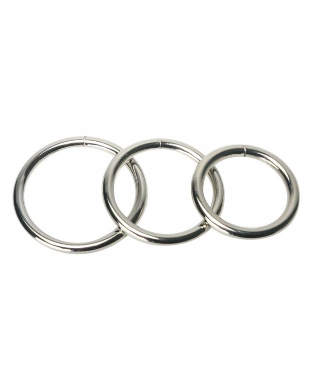 Trine Set 3 Anillos de Acero