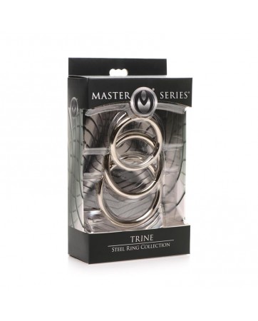 Trine Set 3 Anillos de Acero