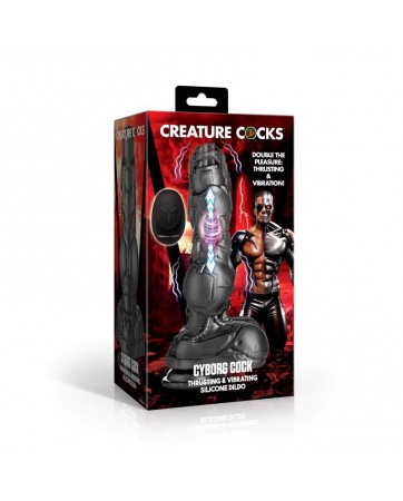 Cyborg Cock Dildo Metal con Thrusting y Vibracion