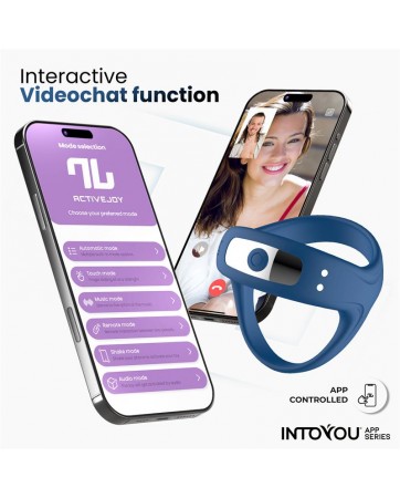 Rank Anillo Vibrador con App Azul