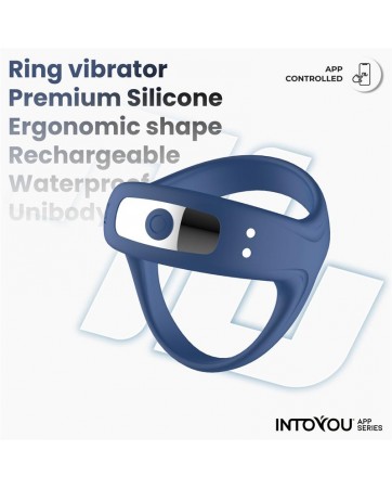 Rank Anillo Vibrador con App Azul