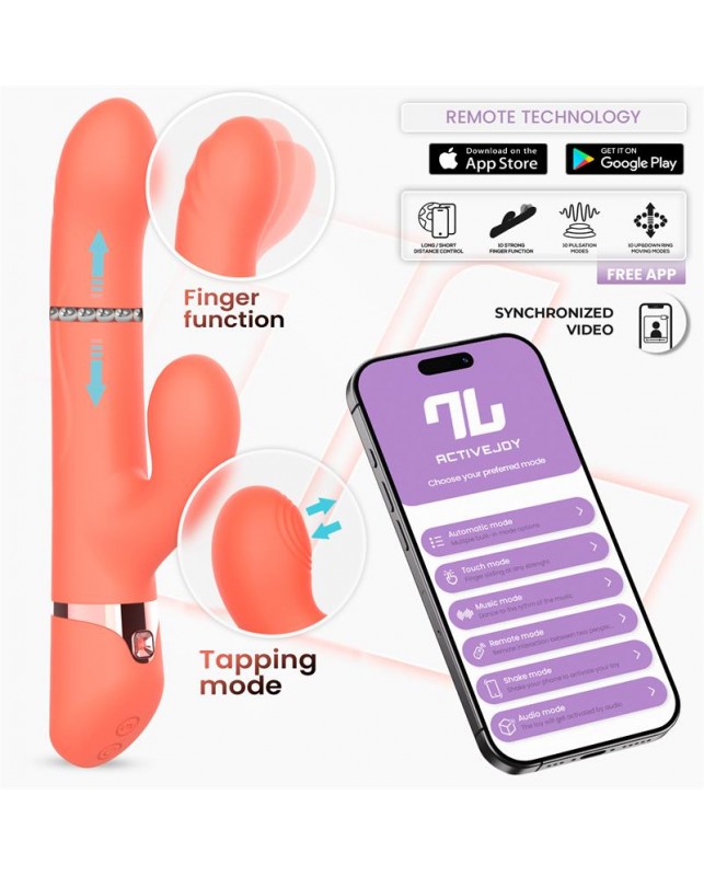 Mindy Vibrador con Anillo de Bolas Up and Down Finger y Pulsacion con APP