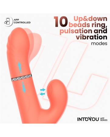 Mindy Vibrador con Anillo de Bolas Up and Down Finger y Pulsacion con APP