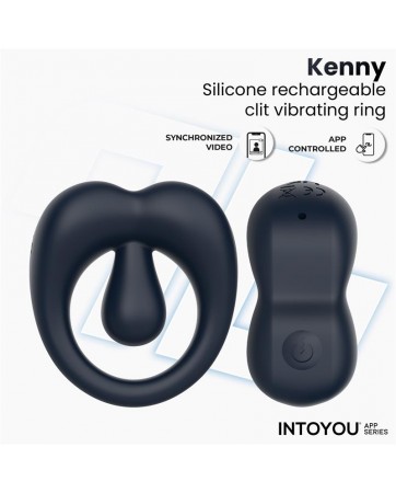 Kenny Anillo Vibrador con Estimulador de Clitoris y APP Azul Noche
