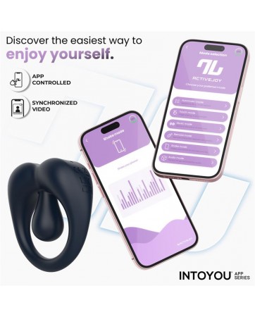 Kenny Anillo Vibrador con Estimulador de Clitoris y APP Azul Noche