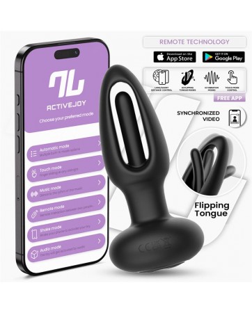 Zack Plug Anal con Flipping Tongue y Vibracion con App