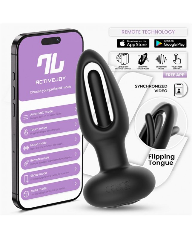 Zack Plug Anal con Flipping Tongue y Vibracion con App