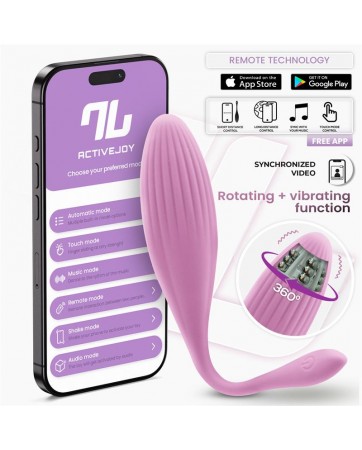 Huevo Vibrador con Bolas Internas con Rotacion y APP USB