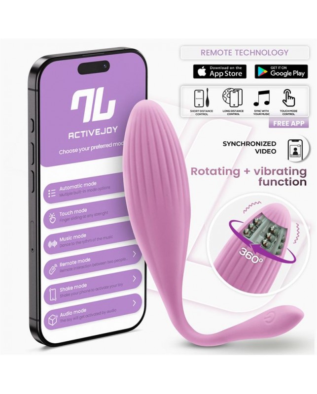 Huevo Vibrador con Bolas Internas con Rotacion y APP USB
