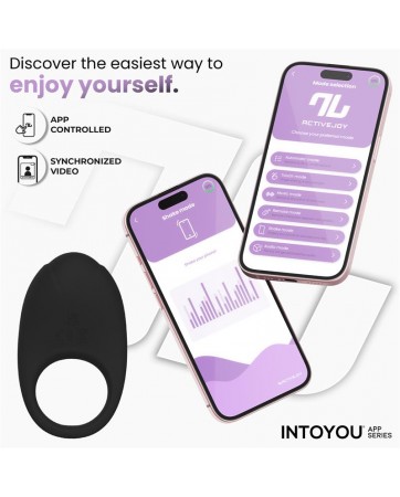 Ringo Anillo Vibrador con APP Unibody Negro