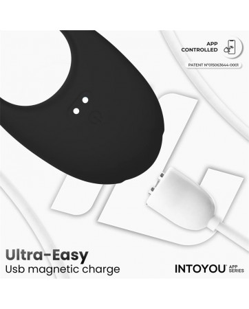 Ringo Anillo Vibrador con APP Unibody Negro