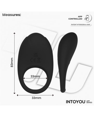 Ringo Anillo Vibrador con APP Unibody Negro
