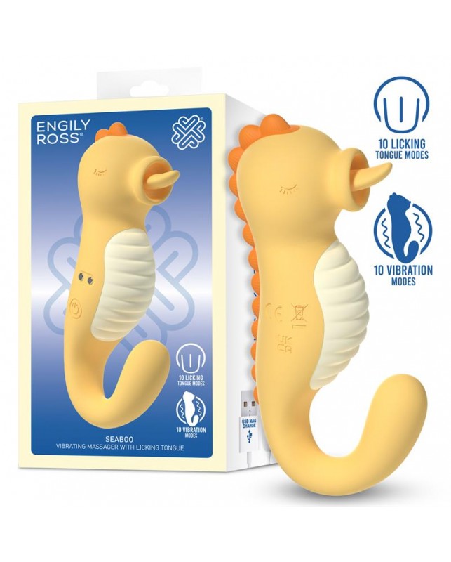 Seaboo Masajeador con Vibracion y Lengua Licking