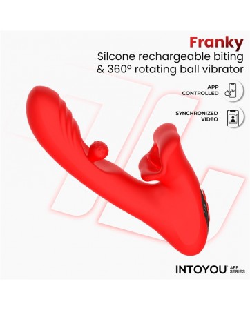Franky Vibrador con Biting y Bola Rotativa con APP