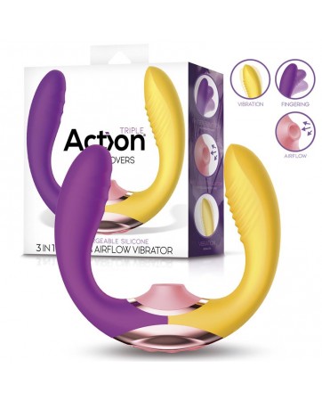 Two Lovers 3 in 1 Vibrador con Finger y Succion